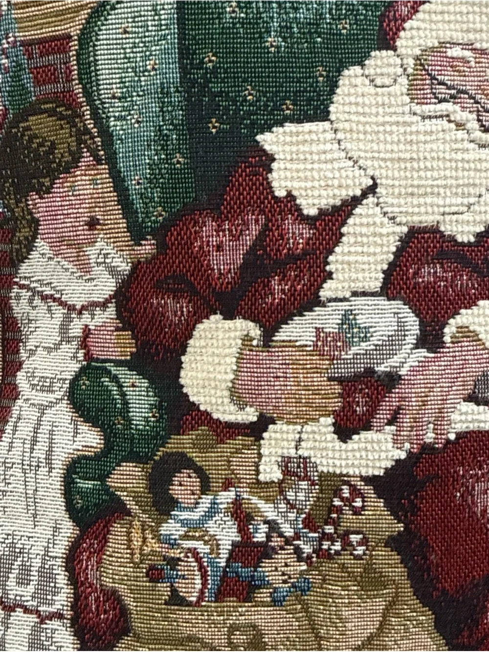 Betty Whiteiker ‘Twas the Night Before Christmas’ Tapestry Pillow Red & Green